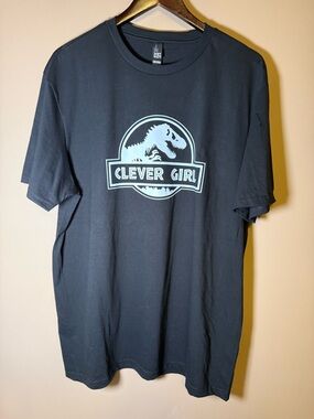 Clever Girl Jurassic Park Black Graphic Tee BN